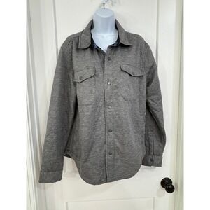 Horizon‎ by Bass Creek Outfitters Gray quilted Snap Shirt Jacket Men's M Medium